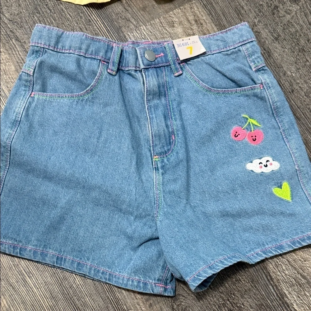 Wonder Nation Yellow and Blue Kids Shorts Set